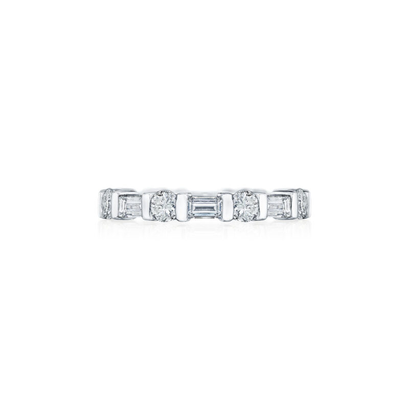 Baguette & Round Diamond Bar Set Eternity Band