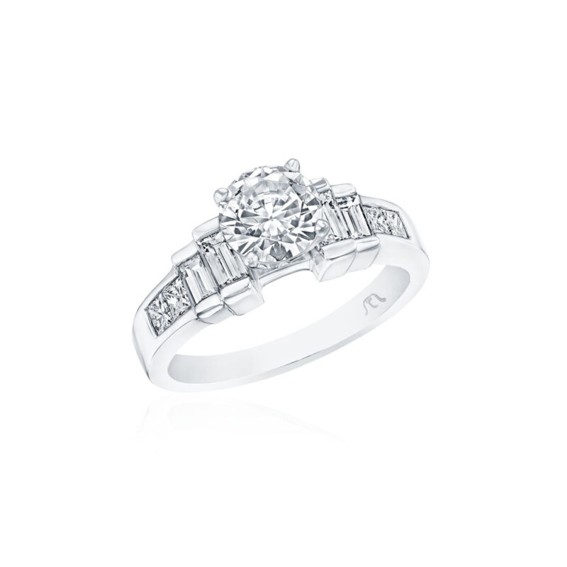 Baguette & Princess Cut Diamond Ring