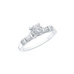 Baguette & Round Diamond Ring