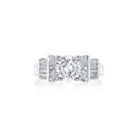 Tapered Baguette & Round Diamond Engagement Ring