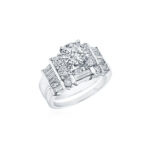 Baguette & Round Diamond Matching Band