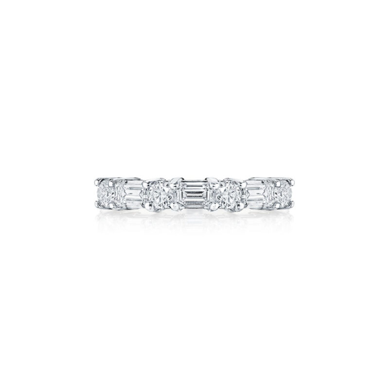 Round & Baguette Diamond Band