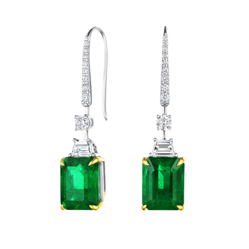 Emerald & Diamond Earrings