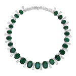 Cushion Emerald & Diamond Necklace