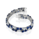 32.66ct Heart Shape Sapphire & Diamond Bracelet