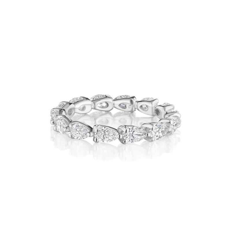 East to West Pear Shape Diamond Eternity band