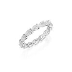 East to West Pear Shape Diamond Eternity band