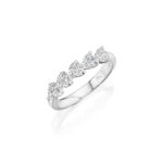5 Stone Heart Shape Band- 1.00ctw