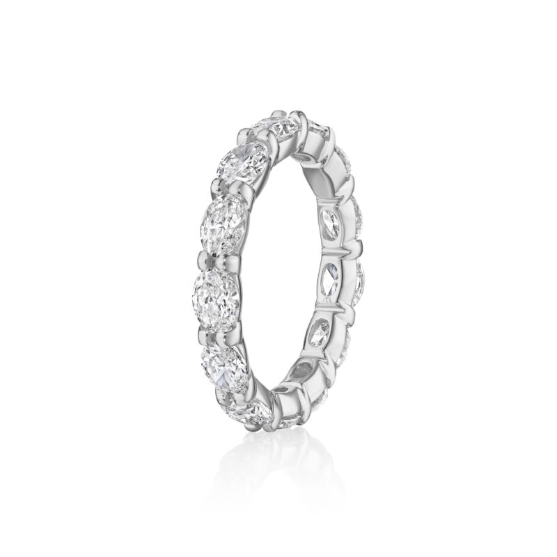 East to West Oval Diamond Eternity Band