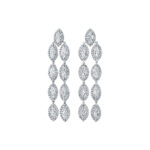 Marquise & Round Diamond Halo Earrings
