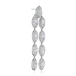 Marquise & Round Diamond Halo Earrings