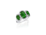 Oval Cut Emerald Halo Ring