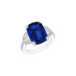 Cushion Cut Sapphire & Cadillac Ring