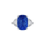Cushion Cut Sapphire & Cadillac Ring