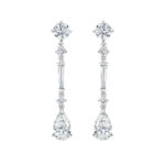 5.31ct Pear Shape & Baguette Diamond Earrings