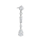 5.31ct Pear Shape & Baguette Diamond Earrings