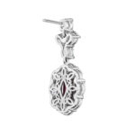 Oval Ruby & Diamond Earrings