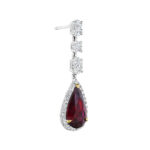 Pear Shape Ruby & Diamond earrings