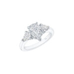 HM#8021- Pear Shape Diamond 3 Stone Ring