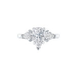 HM#8021- Pear Shape Diamond 3 Stone Ring