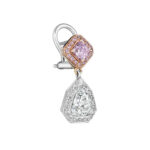 3.72ct Fancy Purple Pink GIA Certified Shield & Radiant Earrings