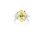 Yellow Oval & Cadillac Diamond Ring