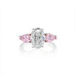Oval & Pear Shape Pink Diamond Ring