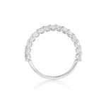 Emerald Cut Diamond Halfway Band