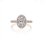 Oval Diamond Halo Ring