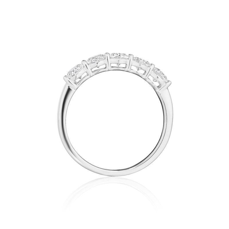 5 Stone Round Diamond Band – 1.00ctw