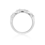 Baguette & Round Diamond Bar Set Band
