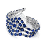 Oval Sapphire & Round Diamond Bracelet
