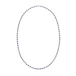 Sapphire Marquise & Round Diamond Necklace