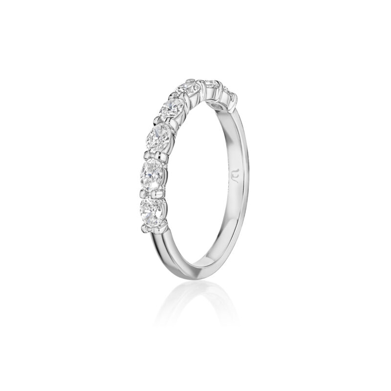 7 Stone Oval Diamond Band – 0.70ctw