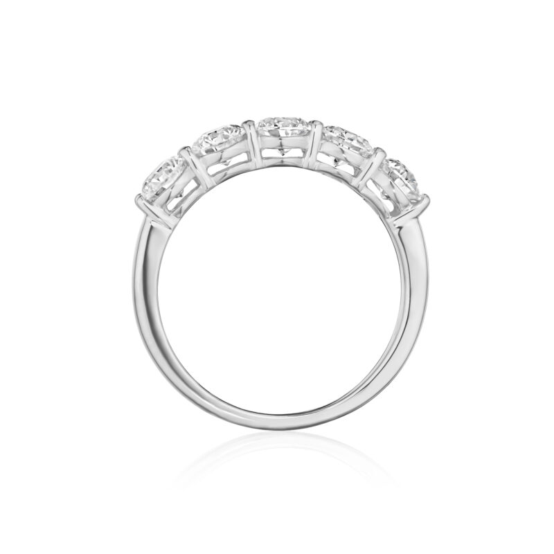 5 Stone Round Diamond Band – 1.50ctw