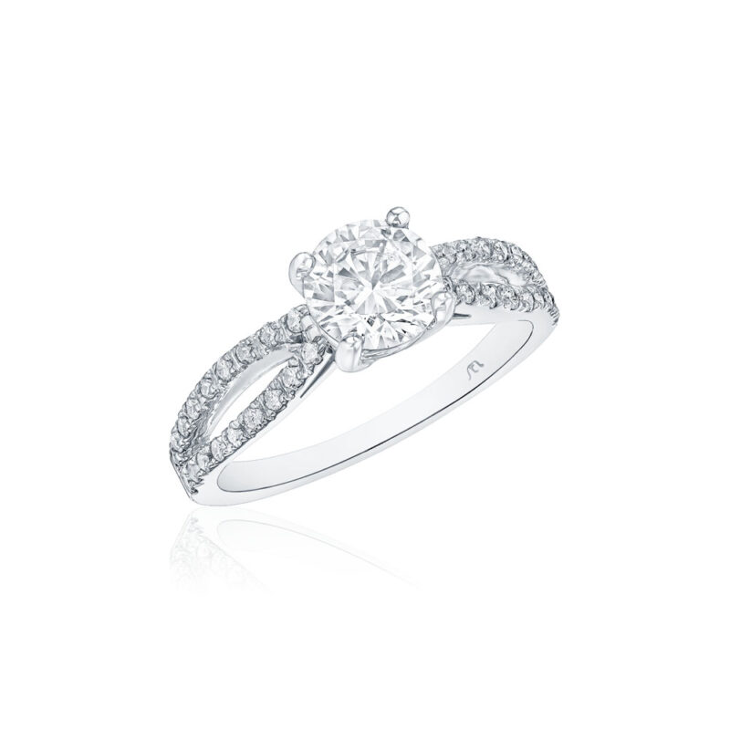 Split Shank Diamonds Engagement Ring