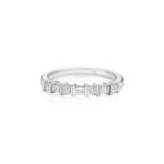 Baguette & Round Diamond Bar Set Band
