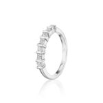 Baguette & Round Diamond Bar Set Band