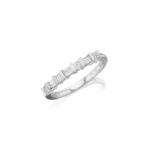 Baguette & Round Diamond Bar Set Band
