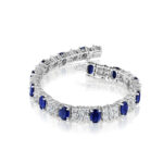 20.80ct Oval Sapphire & Marquise Diamond Bracelet