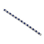 20.80ct Oval Sapphire & Marquise Diamond Bracelet