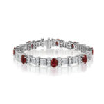 16.32ct Oval Ruby & Baguette Diamond Bracelet