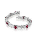 16.32ct Oval Ruby & Baguette Diamond Bracelet