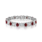 19.61ct Oval Ruby & Marquise Diamond Bracelet