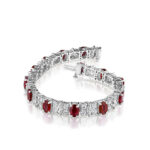 19.61ct Oval Ruby & Marquise Diamond Bracelet