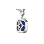 9.48ct Emerald Cut Sapphire & Diamond Earrings