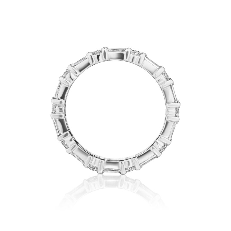 Baguette & Round Diamond Eternity band