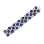 Sapphire & Diamond Flower Bracelet