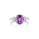 Oval Pink Sapphire & Diamond Ring