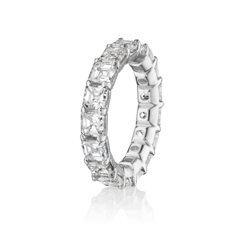 Asscher Cut Diamond Eternity band